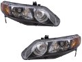 Headlight Assembly Set Of 2 For 2006-2008 Honda Civic Sedan 4-door 