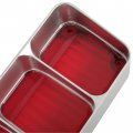 Hecasa Lower Tail Light Assembly Compatible With 1972 Oldsmobile Cutlass 442 Cutlass Supreme Lamps W O Bulbs Red Lens Silver