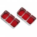 Hecasa Lower Tail Light Assembly Compatible With 1972 Oldsmobile Cutlass 442 Cutlass Supreme Lamps W O Bulbs Red Lens Silver