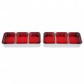Lower Tail Light Assembly For 1972 Oldsmobile Cutlass 442 Supreme Red Lens And Silver Housing Lh Rh 2pcs Without Bulbs