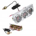Triple Gauge Kit 2in Set 3a Ina 1 Water Temp Oil Pressure Amp Meter Universal For 12v Car Boat Truck