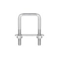 Square U-bolts 3 Sets 42mm 1 65 Inner Width 80mm Length M8 304 Stainless Steel U Clamp Bolt With Nuts And Plates For Boat 