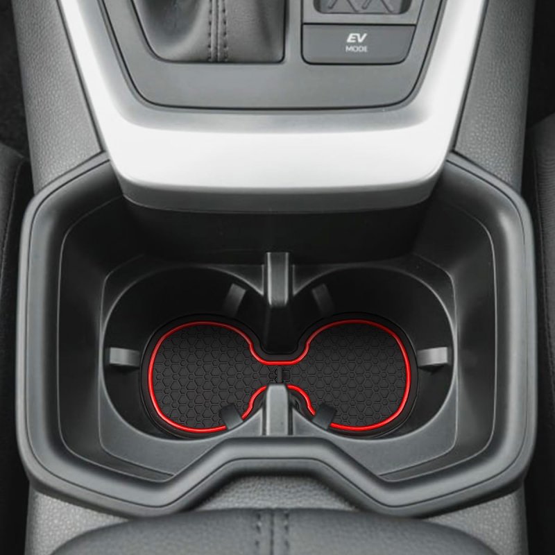 Anti Dust Mats For Toyota Rav4 Accessories 2024 2023 2022 2021 2020 2019 Custom Car Cup Holder Insert Liner Coaster Center
