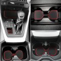 Anti Dust Mats For Toyota Rav4 Accessories 2024 2023 2022 2021 2020 2019 Custom Car Cup Holder Insert Liner Coaster Center