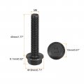Uxcell M8x45mm Hex Serrated Flange Bolts 10 9 Grade Carbon Steel Screws 5pcs