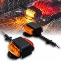 True Mods 2pc 7 Amber Red Led Trailer Fender Light Set Dot Approved Sae P2 Ip67 Waterproof Clearance Marker Lights For Boat 