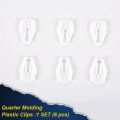 Molding Plastic Clip For 1966-1969 Lincoln Fender Door Quarter Retainer Clips 6pcs Install Set