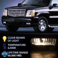 G-plus Front Bumper Fog Lights Assembly Compatible With Cadillac 2002 2003 2004 2005 2006 Escalade Driving Lamps W 899 12v 37