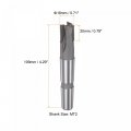 Uxcell Square Nose End Mill 18mm Cutting Dia P35 Tungsten Carbide Tip 3 Straight Flutes Milling Cutter With Mt2 Morse Taper