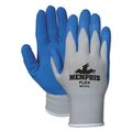 Mcr Safety 96731xl Flex Seamless Nylon Knitted Memphis Gloves With Blue Foam Latex Dipped Palm And Finger Gray X-large 1-pair 