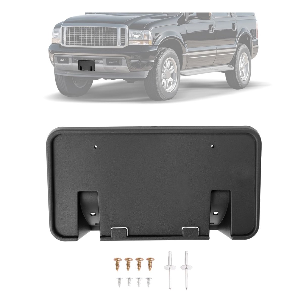 Front License Plate Bracket For 1999-2004d F-250 F-350 F-450 F-550 Super Duty And 2000-2004 Excursion Replacement For