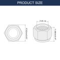 50pcs 7 16 -14 Nylon Insert Hex Lock Nuts Carbon Steel Stop Self-locking Nut For Industrial Construction Fasteners Color Zinc