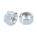 50pcs 7 16 -14 Nylon Insert Hex Lock Nuts Carbon Steel Stop Self-locking Nut For Industrial Construction Fasteners Color Zinc 