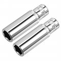 Uxcell 2 Pcs 1 4 Inch Drive 10mm 6-point Deep Socket Metric Cr-v