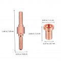 Veemoon 80 Pcs Wenzhou Suite Consumables Cutting Machine Component Electrode Head Nozzle Accessories Copper