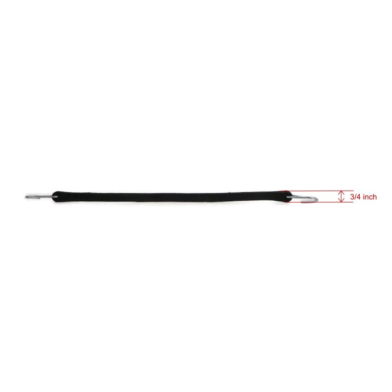 Heavy Duty Rubber Tarp Straps With Hooks 2 Pack 21 In Bungee Cords Black Natural Stretch Fasteners