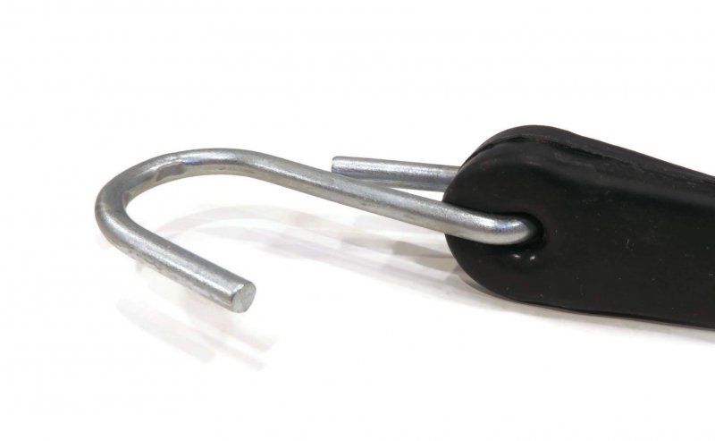 Heavy Duty Rubber Tarp Straps With Hooks 2 Pack 21 In Bungee Cords Black Natural Stretch Fasteners