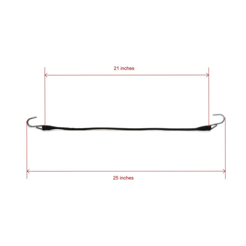 Heavy Duty Rubber Tarp Straps With Hooks 2 Pack 21 In Bungee Cords Black Natural Stretch Fasteners