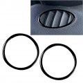 Lirun Air Conditioner Demist Vent Ring Trim Outlet Decoration Carbon Fiber Piano Black For Audi Tt 8n 01-2006 Car