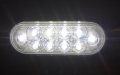 Set Of 2 White Clear 6 Oval 10 Led Trailer Reverse Backup Light W Grommet And Plugs 24027