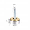 Uxcell Mirror Screws Decorative Caps Cover Nails Polished Stainless Steel 16mm 8pcs