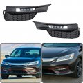 4dr Led Fog Lights Kit With Bezel Switch Wires Fits 16-17 Honda Accord Sedan 