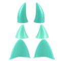 1 Set Cat Ears Style Attachments Helmet Devil Horn Decoration Stick With Suction Cup Cover Sticker For Motorcycle Bicycle 