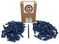 1 4 X 25 In Hex Head Concrete Screw Anchors 100 Pieces With 3 16 Drill Bit Miami Dade Compliant Alloy Steel Blue Coating 