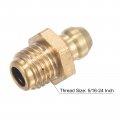 Uxcell Brass Straight Grease Fitting Assortment 5 16 -24 Thread 10mm Width Hydraulic Accessories 10pcs