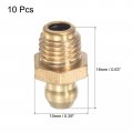 Uxcell Brass Straight Grease Fitting Assortment 5 16 -24 Thread 10mm Width Hydraulic Accessories 10pcs