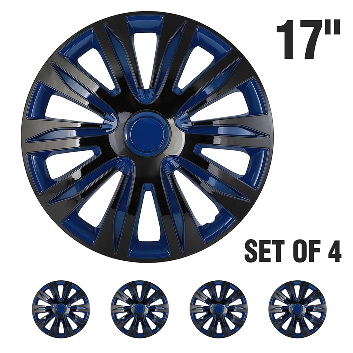 4 Pcs Universal 17 In Hubcaps Wheel Skin Cover Adjustable Rim Set Abs Pc Corrosion Resistant For Ford Honda Toyota Nissan