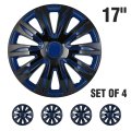 4 Pcs Universal 17 In Hubcaps Wheel Skin Cover Adjustable Rim Set Abs Pc Corrosion Resistant For Ford Honda Toyota Nissan
