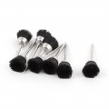 8 Pcs 15mm Dia Soft Black Nylon Brush Polishing Wheel For Rotary Tool 