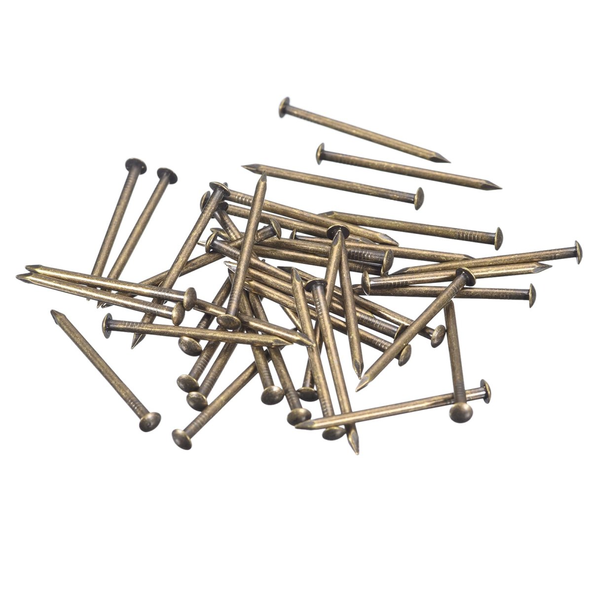 70pcs Small Tiny Nails 1 5x25mm Dxl Brass Hardware Round Head Nail For Wooden Diy Projects Decorative Boxes Household Bronze