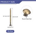 70pcs Small Tiny Nails 1 5x25mm Dxl Brass Hardware Round Head Nail For Wooden Diy Projects Decorative Boxes Household Bronze