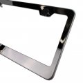 Electric-plating Color Mirror Polished T304 Stainless Steel License Plate Frame Gun Metal With Alumnium Screw Caps And Screwsa