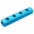 Baomain Aluminum Air Manifold Block 4-way 7-port 1 4 Pt Threaded For Pneumatic Systems 