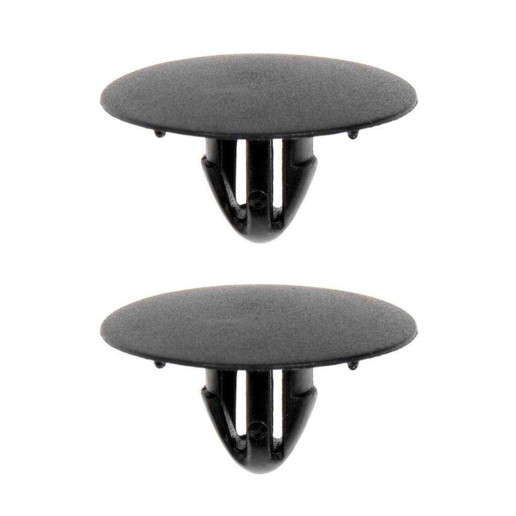Hood Insulation Pad Clips Plastic Black Circular Retainers 0 35 Hole 1 In Head 2 Pieces Replacement For 9046709050 90467-a0003
