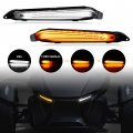 Sautvs Led Turn Signal Daytime Running Lights For Can-am Spyder Front Drl With Yellow Flashing Can Am Rt 2020-2022 Accessories