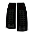 Akkon For 88-98 Chevy C K Series Pickup Truck Gmc Sierra Rear Black Smoke Led Tail Lights Brake Lamps Pair 