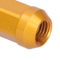 20pcs Wheel Lug Nuts M12x1 5 Thread 1 3in Height 7075- Aluminum Locking Gold