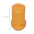 20pcs Wheel Lug Nuts M12x1 5 Thread 1 3in Height 7075- Aluminum Locking Gold