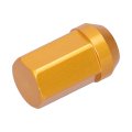 20pcs Wheel Lug Nuts M12x1 5 Thread 1 3in Height 7075- Aluminum Locking Gold