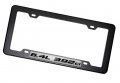 Erpart Black Carbon Fiber Look License Plate Frame With 6 4l 392ci On Silver Highly Polished Real Aluminum Emblem