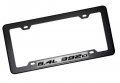 Erpart Black Carbon Fiber Look License Plate Frame With 6 4l 392ci On Silver Highly Polished Real Aluminum Emblem