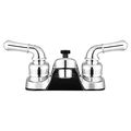 Dura Faucet Df-pl720c-cp Non-metallic Chrome Classical Rv Lavatory With Shower Diverter 