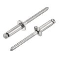 50pcs 3 16 X1 2 304 Stainless Steel Dome-head Blind Rivets Open-end Type For Diy Sheet Metal Automotive Repairs Furniture Boat 