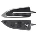 2pcs Front Driver And Passenger Side Fender Ornament For Ford Escape 2017 2018 2019 Gj54-16c216-acw Black Plastic Custom Fit