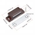 Uxcell Magnetic Cabinet Door Latches Catch 1 8 Length For Kitchen Bathroom Brown 12pcs
