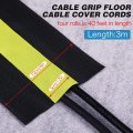 Cable Grip Floor Cover Cords Protector Management Only For Commercial Office Carpet Black And Yellow 39 37 Ft